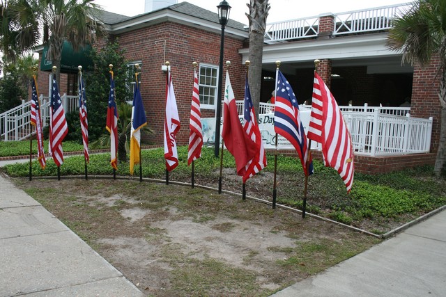 Revolutionary War Battle Flags at Casino.JPG